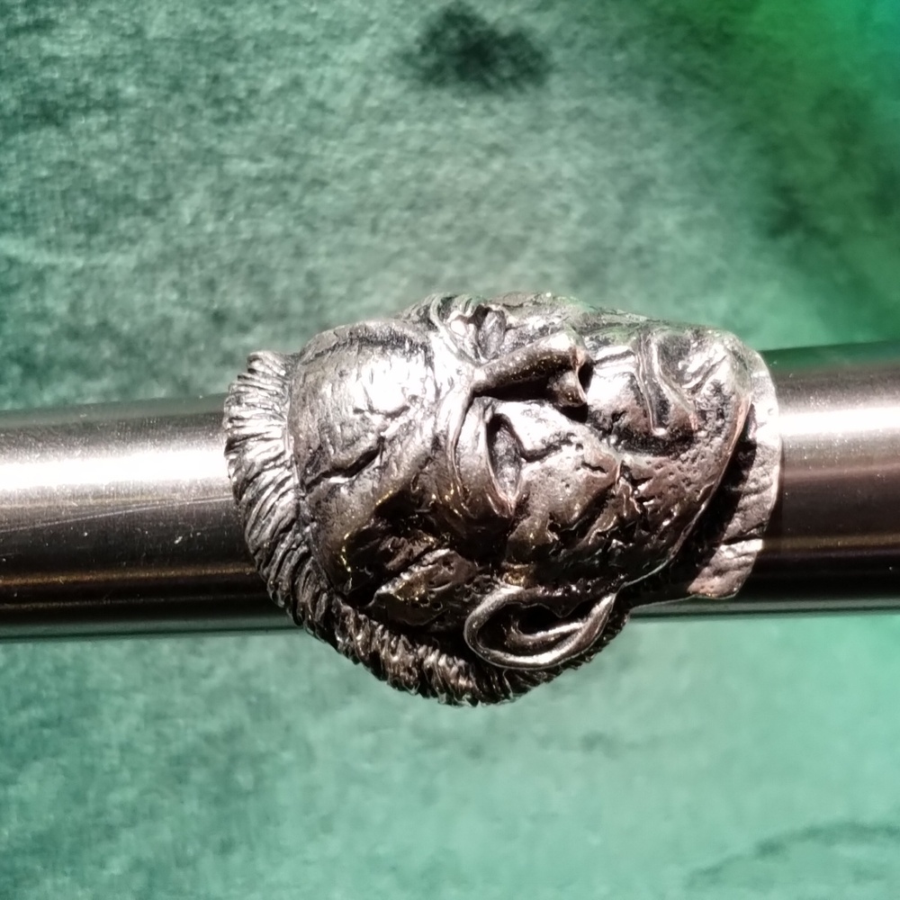 🖤Rebel 13 🖤 HALLOWEE🖤 SOLID  Sterling Silver biker Michael Meyers Ring Size 8 - Picture 11 of 11